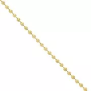 Cadena de eslabones redondos de 1,6 mm de acero inoxidable 316L dorado x 1 m