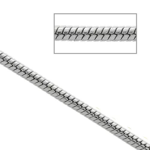 Cadena eslabón serpentina 1.2 mm de Acero inox x1m