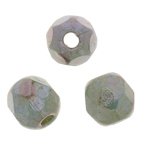 Facetas 3 mm Blanco Tiza Azul Lustre x50