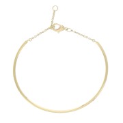 Pulsera jonc 120 mm con cadena Chapado de Oro 3 micras x1|raw }}