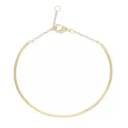 Pulsera jonc 120 mm con cadena Chapado de Oro 3 micras x1