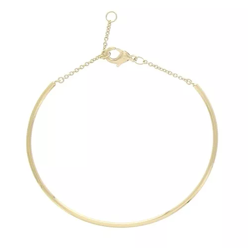 Pulsera jonc 120 mm con cadena Chapado de Oro 3 micras x1