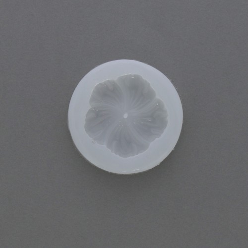 Molde de silicono Flor de Hibisco 58 mm para inclusión en resina x1