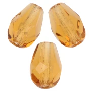 Cuentas en forma de pera facetadas de 7x5 mm - Topaz x25