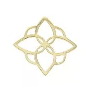 Colgante / Entrepieza arabesque - forma flor 16 mm - Chapado de Oro 3 micras x1
