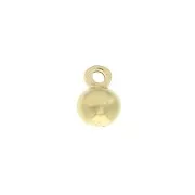 Dije mini bola 5.3x4 mm - Chapado de Oro 3 micras x1