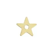 Dije pequeña estrella 7 mm - Chapado de Oro 3 micras x1