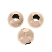 Cuentas redondas - de Fabricación Europea - 6 mm en de Plata 925 Dorado Rosa x10