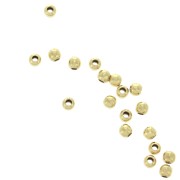 Cuentas redondas - 2 mm en de Plata 925 Dorado con oro fino x100