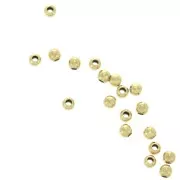Cuentas redondas - 2 mm en de Plata 925 Dorado con oro fino x100