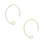 Ganchos pendientes forma design a decorar 25mm de Gold filled x2|raw }}