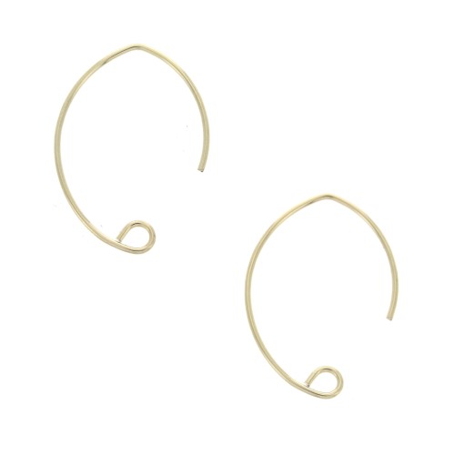 Ganchos pendientes forma design a decorar 25mm de Gold filled x2