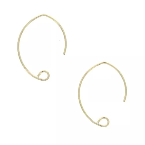 Ganchos pendientes forma design a decorar 25mm de Gold filled x2