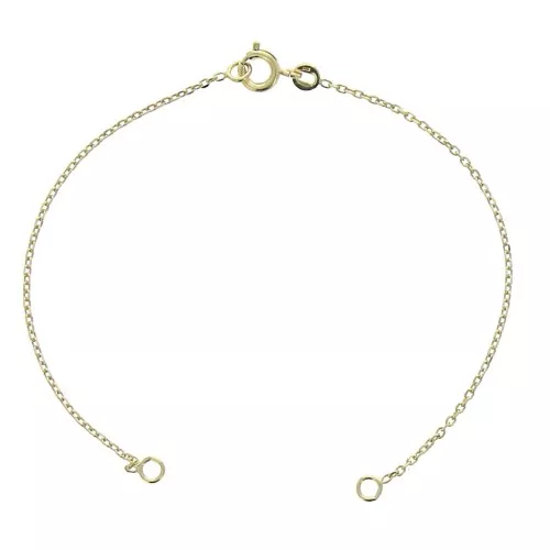 Pulsera gargantilla cadena forçat esclava 1.3 mm Chapado de Oro 3 micras x17cm