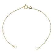 Pulsera entrepieza cadena forçat 1.3 mm Chapado de Oro 3 micras x18cm