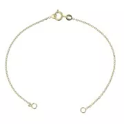 Pulsera entrepieza cadena forçat 1.3 mm Chapado de Oro 3 micras x18cm
