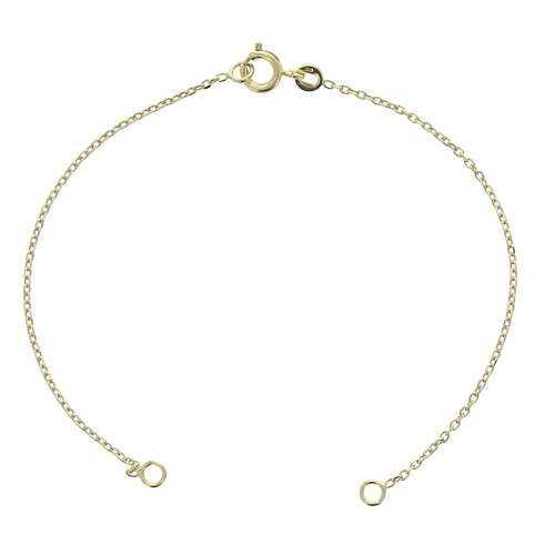 Pulsera entrepieza cadena forçat 1.3 mm Chapado de Oro 3 micras x18cm