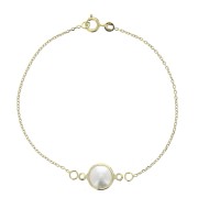 Pulsera entrepieza cadena forçat 1.3 mm Chapado de Oro 3 micras x18cm