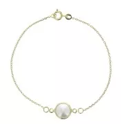 Pulsera entrepieza cadena forçat 1.3 mm Chapado de Oro 3 micras x18cm