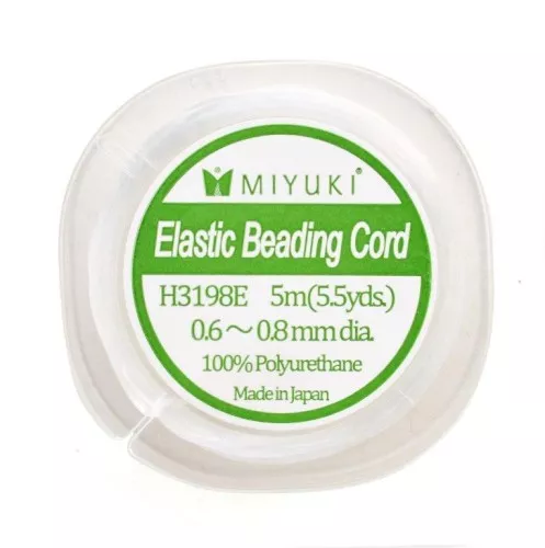 Miyuki Elastic Beading Cord 0.6 - 0.8 mm Blanco x5 m