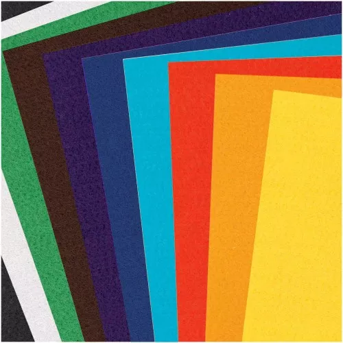 Surtido de placas de fieltro espeso rectángulo 20x30 cm - Colores Basic x10