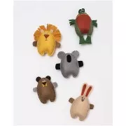 Surtido de placas de fieltro espeso rectángulo 20x30 cm - Thème Animales x10