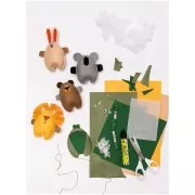 Surtido de placas de fieltro espeso rectángulo 20x30 cm - Thème Animales x10