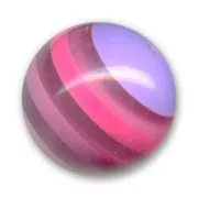Redonda 20 mm rayada Rosa x1