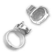 Base anillo engaste 4120 18x13 mm Plata 925 x1