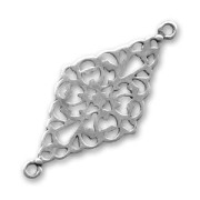 Separador rombo 52x24 mm plateado antiguo x1|raw }}