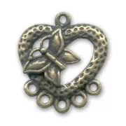 Separador motivo mariposa 25 mm bronce x1