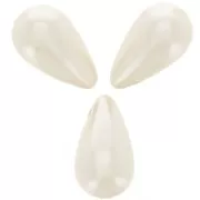 Gotas nacaradas 9x16 mm White x10