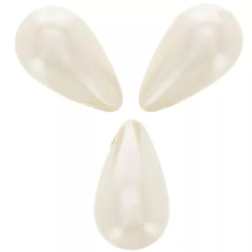 Gotas nacaradas 9x16 mm White x10