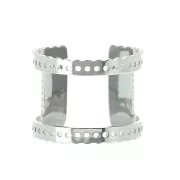 Anillo ajustable multi-agujeros especial tejido de cuentas Miyuki 15.7 mm Acero inox1