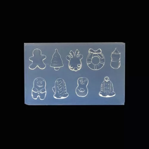 Molde de silicono para resina - Mini decoraciones de Navidad 53x32x6 mm x1