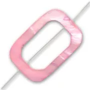 Rectángulo hueco 30x20 mm Rosa x1