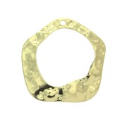 Colgante pentágono irregular de latón martillado 25x24 mm - Dorado x1|raw }}