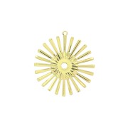Colgante sol de latón 28x25.5 mm para joyas DIY - Dorado x1