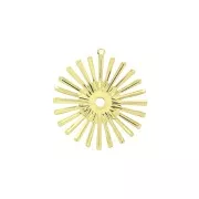 Colgante sol de latón 28x25.5 mm para joyas DIY - Dorado x1