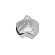 Colgante irregular de latón 26x25 mm - Rodiado x1