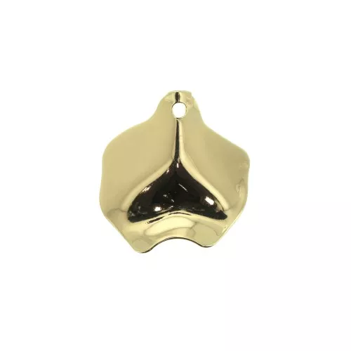 Colgante irregular arrugado de latón 26x25 mm - Dorado x1