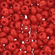 Cuentas de Rocalla Preciosa 7/0, 3,5 mm - Rojo opaco, 20 g