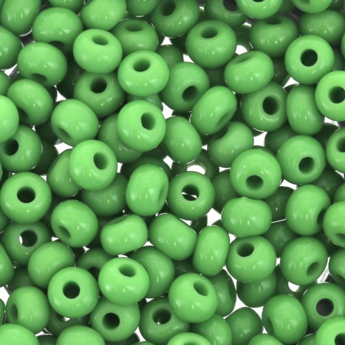 Cuentas de Rocalla Preciosa 7/0 3,5 mm - Verde opaco x 20 g