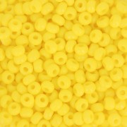 Cuentas de Rocalla Preciosa 7/0, 3,5 mm - Amarillo opaco, 20 g