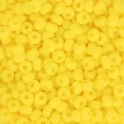 Cuentas de Rocalla Preciosa 7/0, 3,5 mm - Amarillo opaco, 20 g