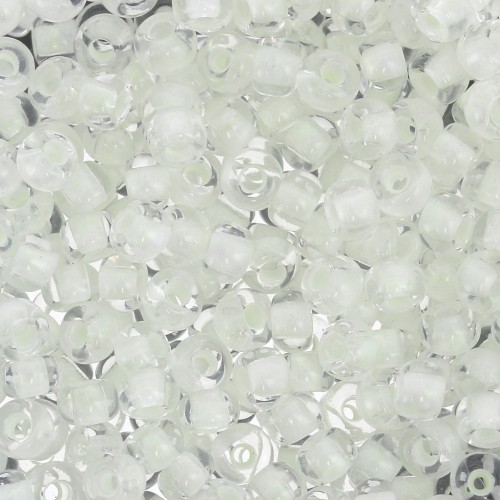 Cuentas de Rocalla Preciosa 8/0 de 3 mm - Fosforescentes x 20 g