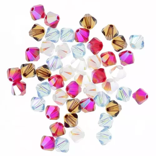 Mezcla de peonzas de cristal PureCrystal 5328 de 4 mm - Sunny x50