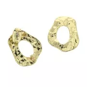 Ganchos pendientes martillados anilla abierta a decorar 17x15 mm Dorado x2