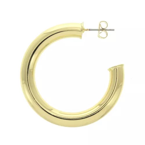 Aros de pendientes a decorar de latón 40 mm - Dorado x2
