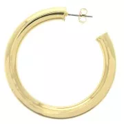 Aros de pendientes a decorar de latón 49 mm - Dorado x2